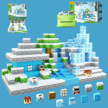 Block N Craft™ STEM Magnetic Building Blocks - Frozen Village