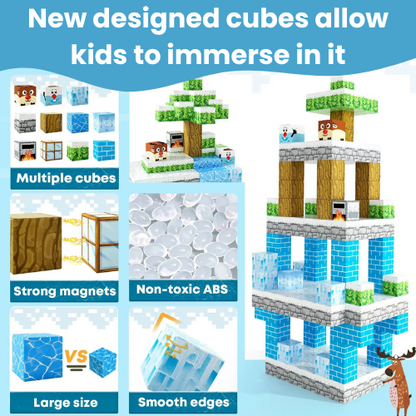 Block N Craft™ STEM Magnetic Building Blocks - Frozen Village