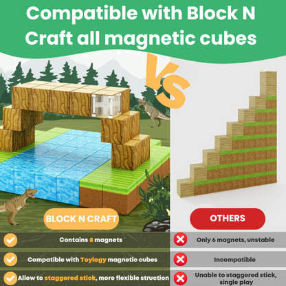 Block N Craft™ STEM Magnetic Building Blocks - Forest Land