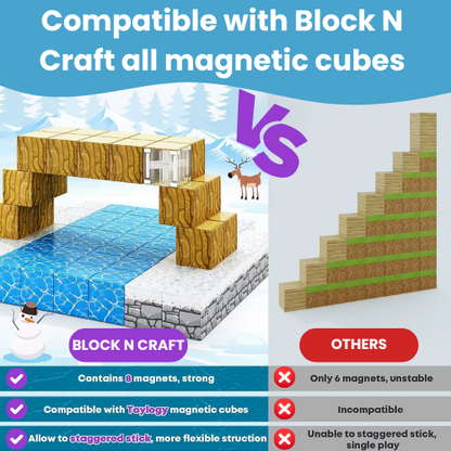 Block N Craft™ STEM Magnetic Building Blocks - Frozen Village