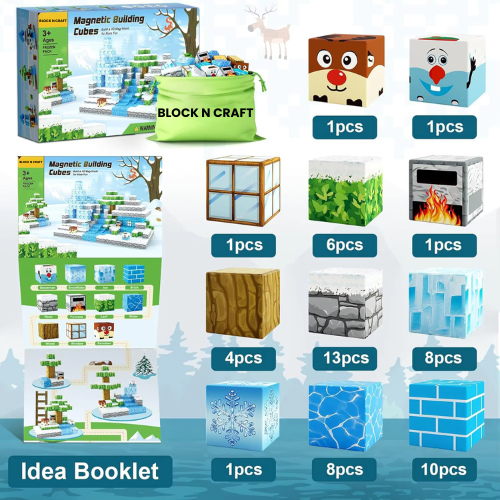 Block N Craft™ STEM Magnetic Building Blocks - Frozen Village